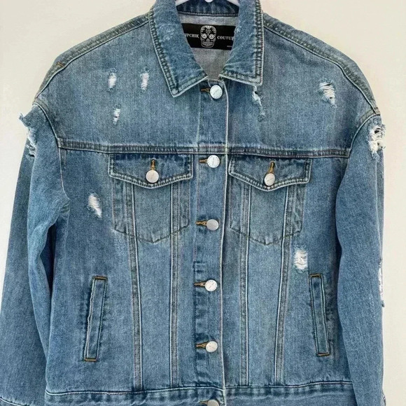 HIPCHIK COUTURE JEAN JACKET size S - Picture 2 of 12